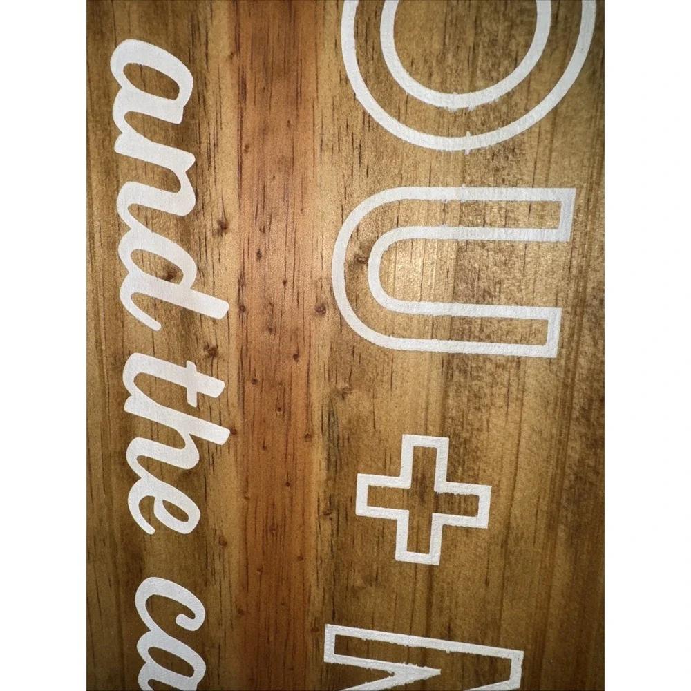 Just You + Me And The Dogs And The Cats Wood Sign‎
